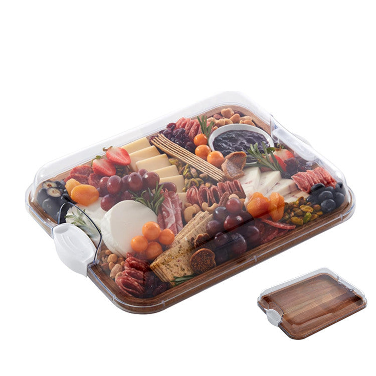 Acacia Wood Charcuterie Board with Lid